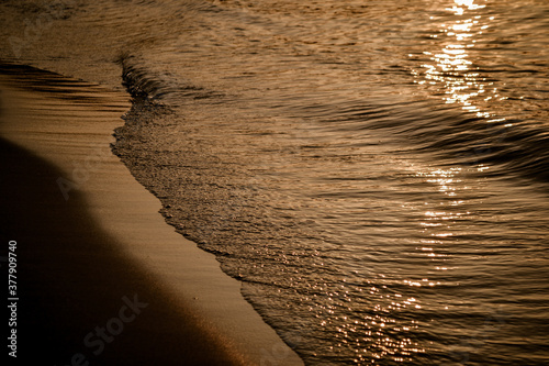 Plaża podczas zachodu słońca