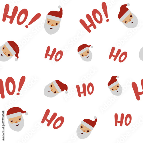 Santa cartoon with hohoho phrase pattern. To see the other vector Christmas illustrations , please check Christmas collection.