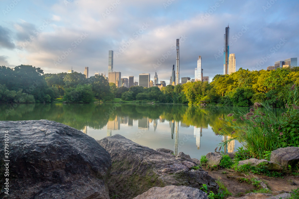 Central Park, New York City at the lake