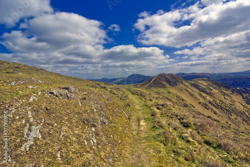 Scenic Landscape Rift Valley Long Mynd Shropshire England UK