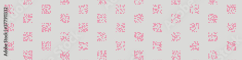 Abstract Color Halftone Dots generative art background illustration