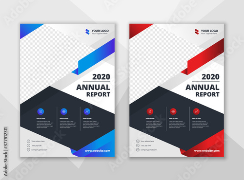 Creative annual report design template. Corporate business flyer template