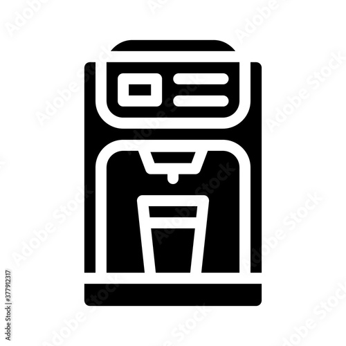 coffee maker glyph icon vector symbol illustration