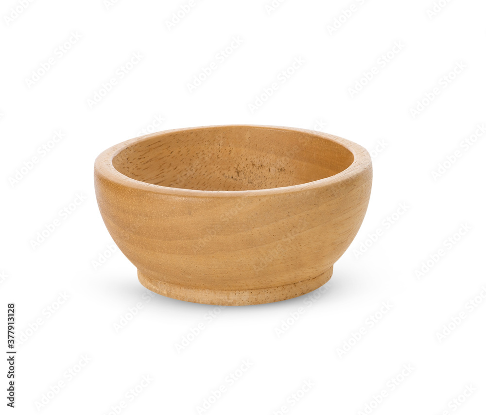 wooden bowl isolate on white background wooden bowl isolate on white background