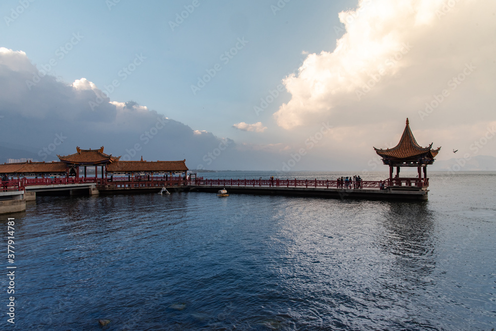 February 2019. Erhai or Er Lake is an alpine fault lake in Yunnan province