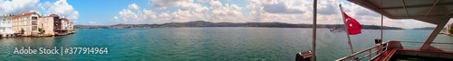 Panorama View Bosphorus of Istanbul from ferry.
