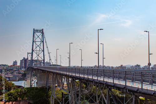 A restaurada Ponte Hercílio Luz, Florianópolis, Santa Catarina, Brasil