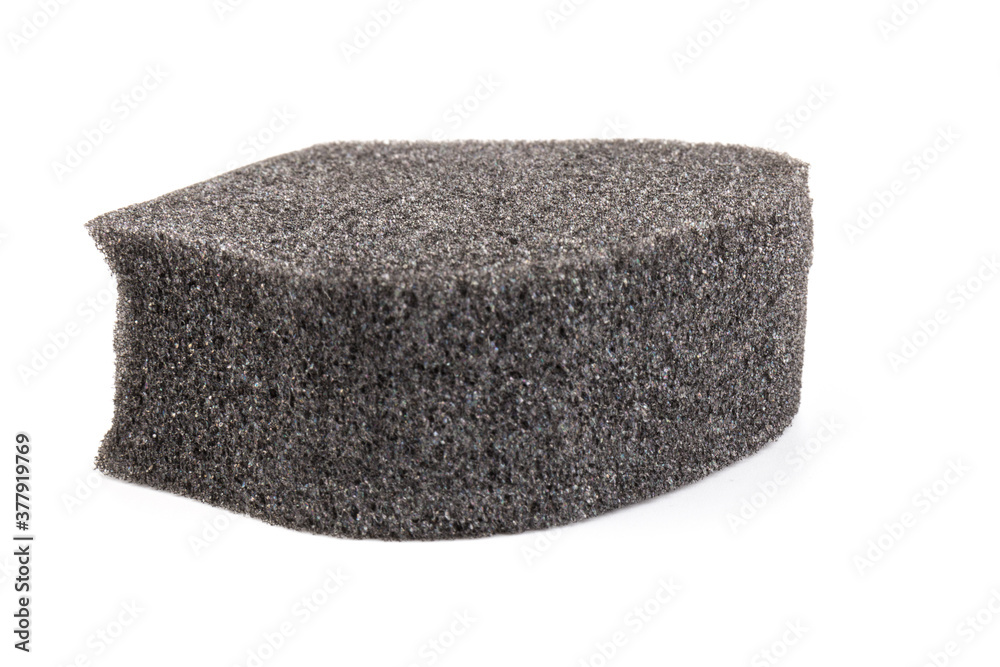 piece of foam rubber.Gray black background texture paralon piece of foam rubber.Gray black background texture paralon
