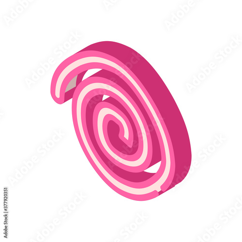 fruit leather isometric icon vector symbol illustration