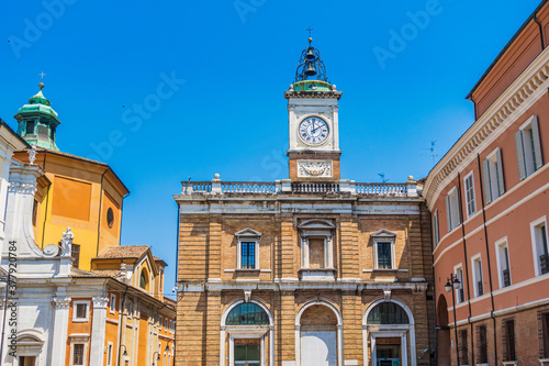 Ravenna, IT: Piazza del Popolo, The central square of Ravenna. It is known for its well-preserved Roman and Byzantine architecture, eight buildings comprising UNESCO World Heritage Site