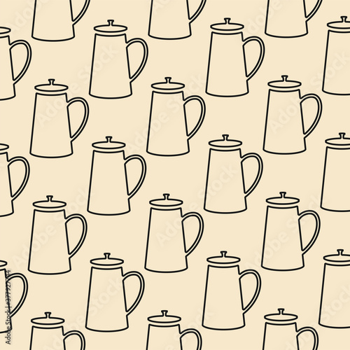coffee pots background vector design