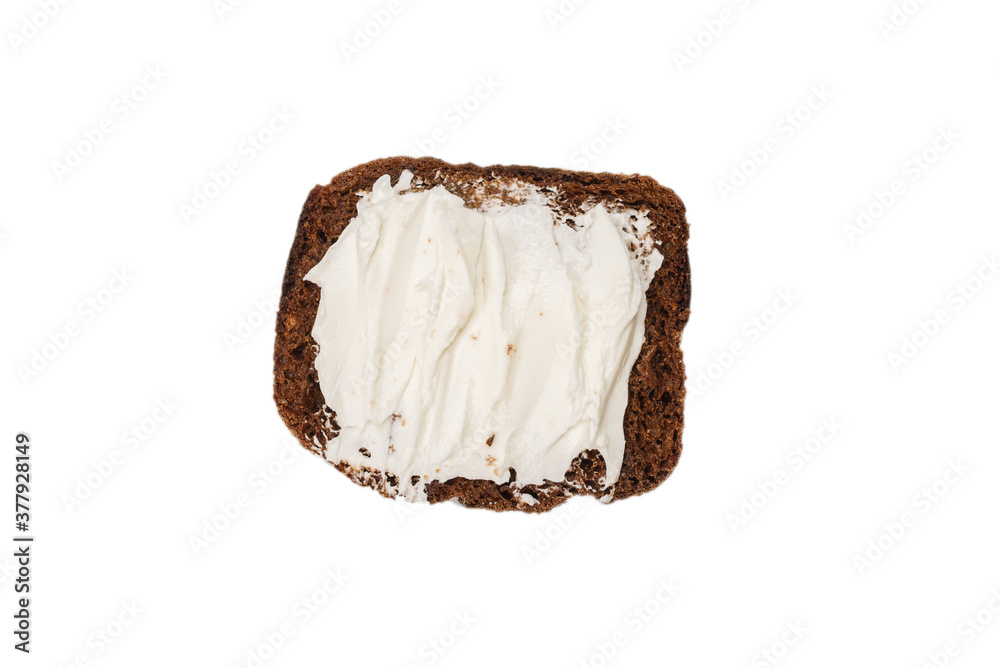 Brown bread and cheese isolated on white background. Brown bread and cheese isolated on white background.