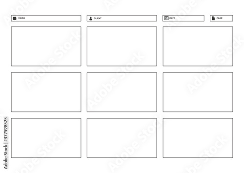 Video Animation Motion Frame Template for Print