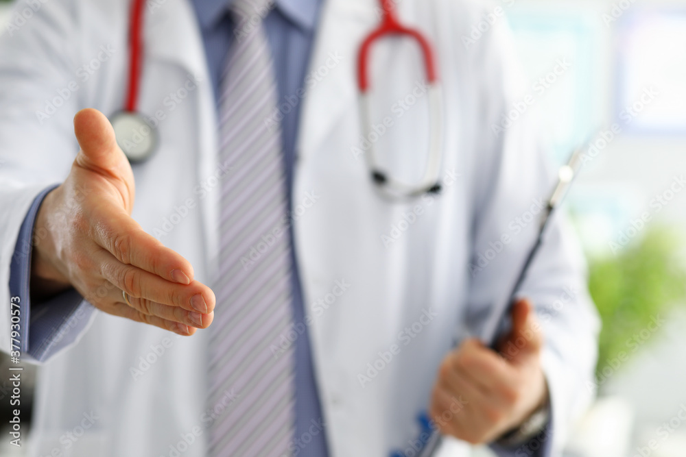 Physician ready to examine patient Physician ready to examine patient