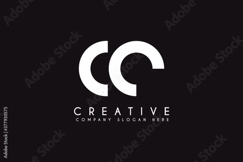 initial letter CO logo design vector inspiration. Vector business branding isolated on dark background