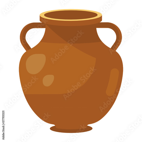 
An icon design of pot in modern isometric style 

