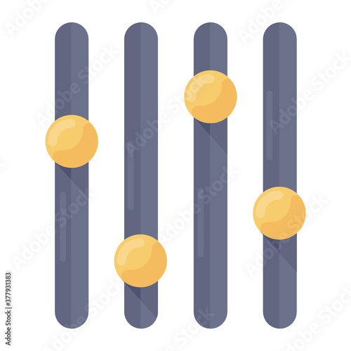 
Vector design of sound adjuster, sound controller in style 
