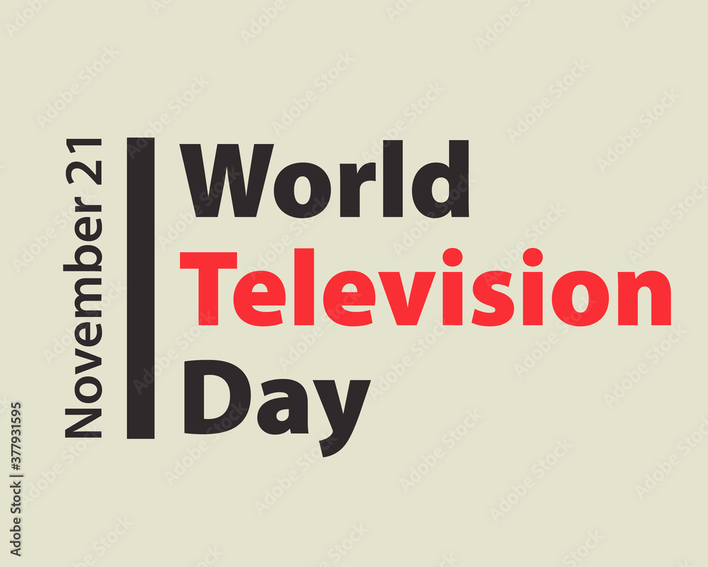 Fototapeta premium World Television Day poster. Clipart image