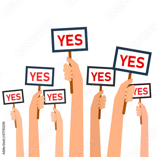 Tableau sur toile Magority vote concept illustration. Clipart image.