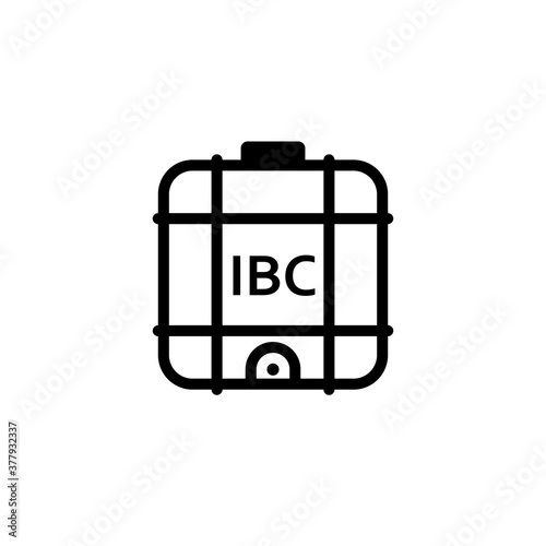 IBC container simple icon. Clipart image isolated on white background. photo