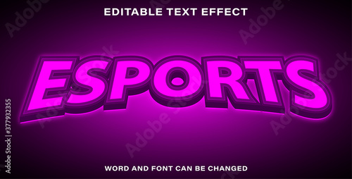 Editable text effect esport
