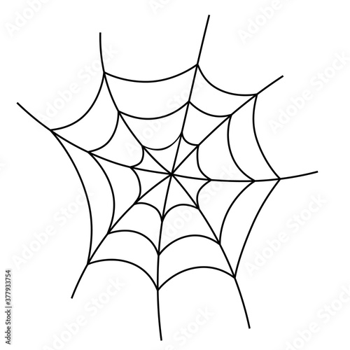 Spider web icon. Clipart image isolated on white background