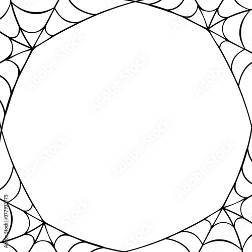 Spider web border. Clipart image