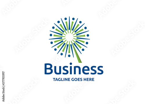 abstract dandelion  logo vector