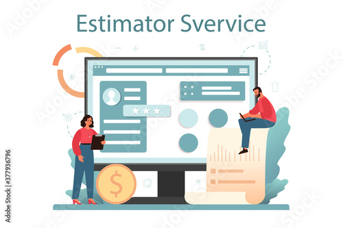 Appraiser, financial consultant online service or platform. Appraisal