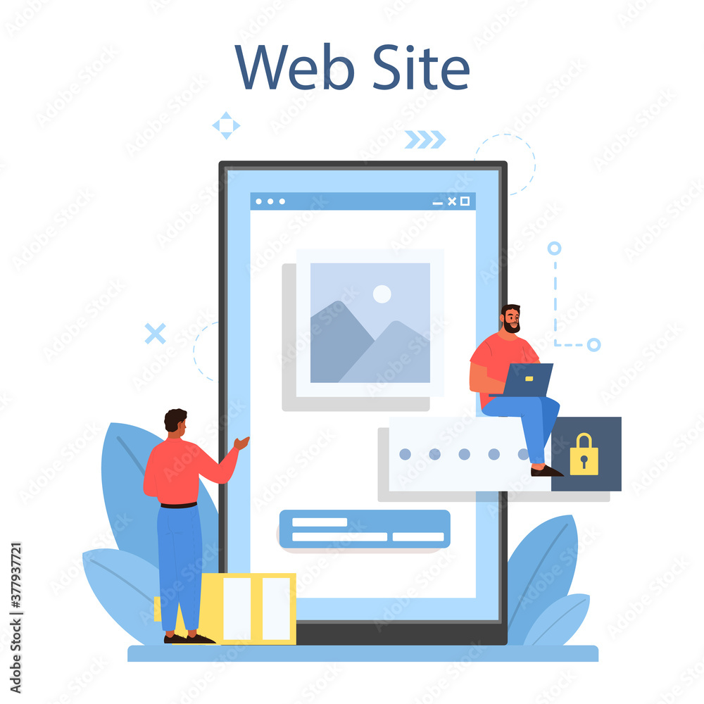 Mobile app development online service or platform. Modern Mobile app development online service or platform. Modern