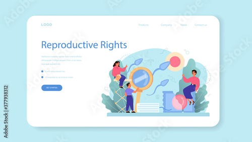 Sexual education web banner or landing page. Sexual health