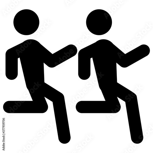 Running  pictogram, ideology design.