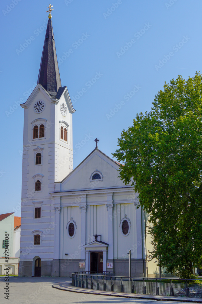 View of the cathedral Cathedral of the Exaltation of the Holy Cross-Sisak

