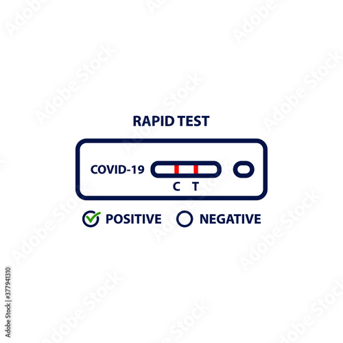 Rapid test for COVID-19 icon concept isolated on white background. Vector illustration