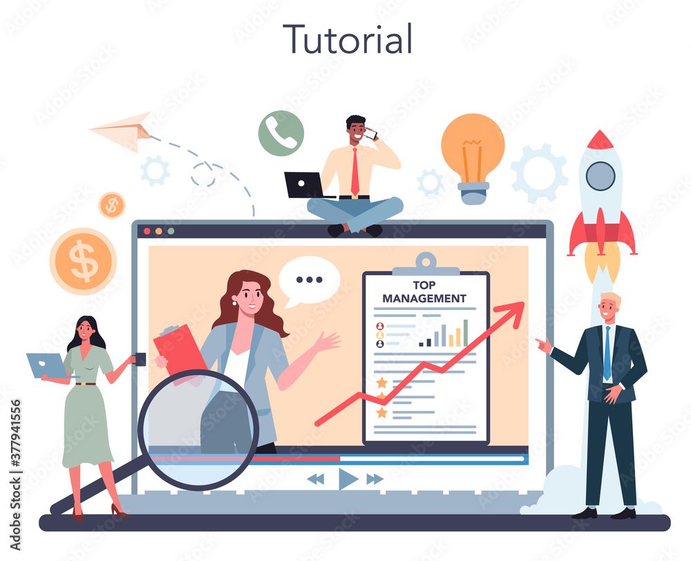 Top management online service or platform. Successful strategy Top management online service or platform. Successful strategy