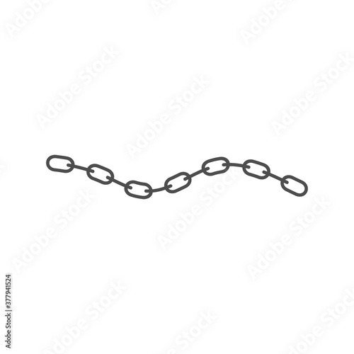 Chain vector icon. Isolated on white background.