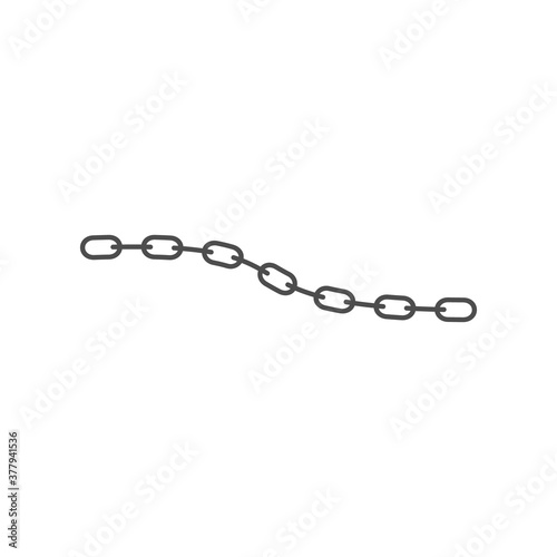 Chain vector icon. Isolated on white background.