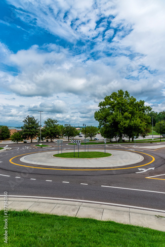 Traffic Roundabout Vertical Image photo