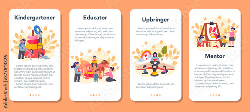 Kindergartener online service or platform. Professional nany