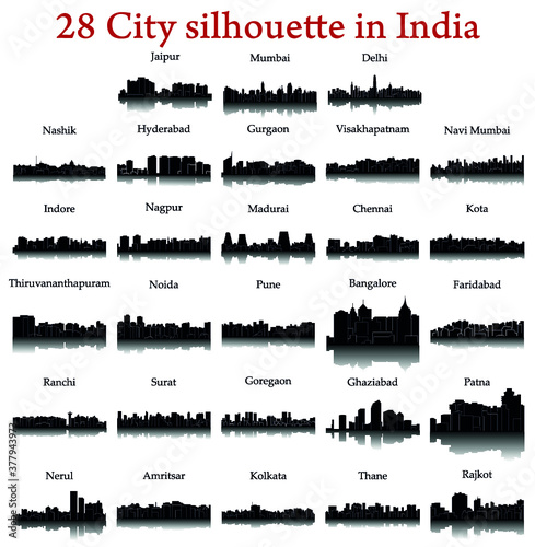 Set of 28 City in India ( Mumbai, Jaipur, Delhi, Indore, Pune, Gurgaon, Nagpur, Noida, Kolkata, Surat, Nerul, Thane, Rajkot, Faridabad, Goregaon, Ghaziabad, Amritsar, Chennai, Kota, Hyderabad, Patna )