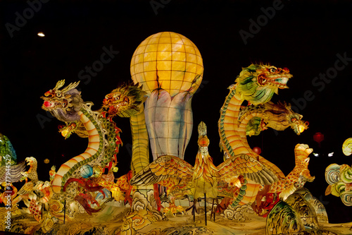 Colorful Lantern Float for Buddha's Birthday Day Celebration in South Korea