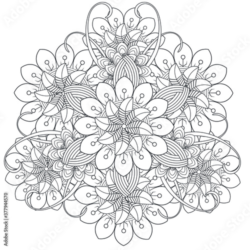 beautiful floral flower in line style for art projects. It is also useful for social media post  printing need  pillow  pattern ideas and so on  