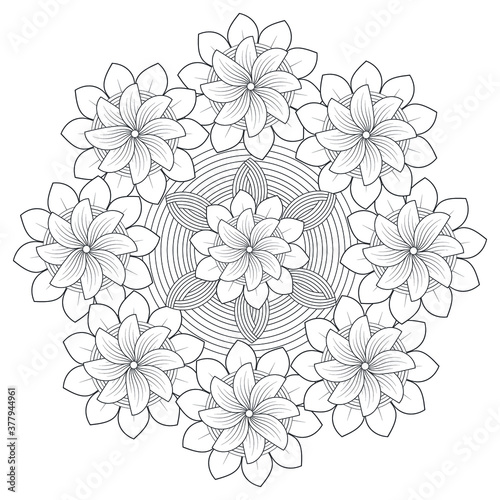 beautiful floral flower in line style for art projects. It is also useful for social media post  printing need  pillow  pattern ideas and so on  