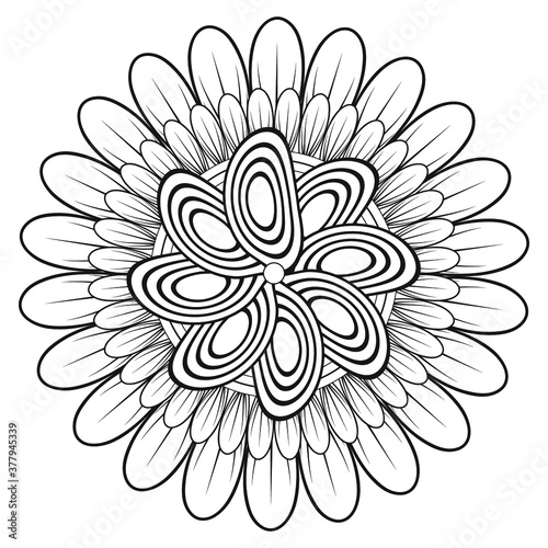 beautiful floral flower in line style for art projects. It is also useful for social media post  printing need  pillow  pattern ideas and so on  