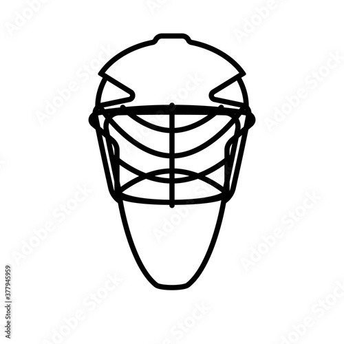 Goalie mask outline icon. Clipart image isolated on white background. © dzm1try