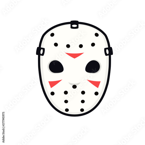 Goalie mask icon. Clipart image isolated on white background.