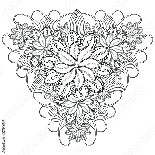 beautiful floral flower in line style for art projects. It is also useful for social media post  printing need  pillow  pattern ideas and so on  