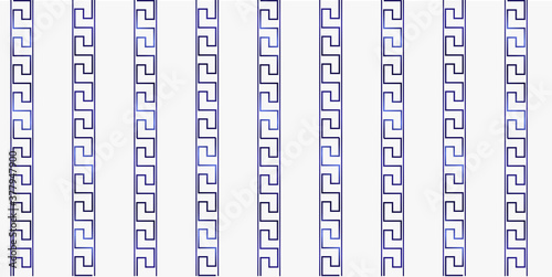 trendy stripes pattern Vector blue line hand drawn seamless