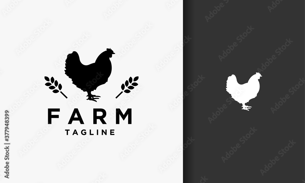 Fototapeta premium chicken farm logo