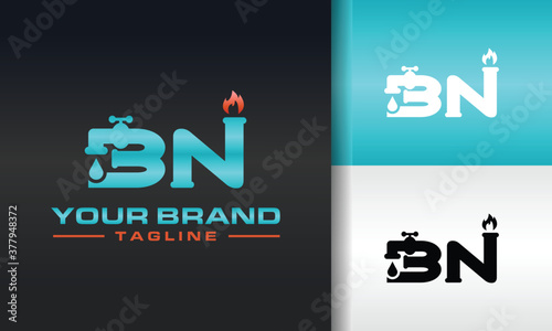 plumbing letter BN logo